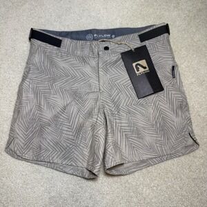 NWT Flylow Marion Shorts Men XS Mushroom Adjust Waist Outdoor Casual Lightweight